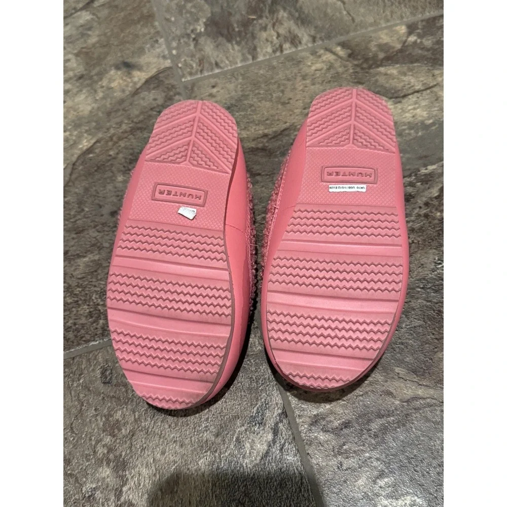 Hunter‎ Kids First Sherpa Pink Slippers Shoes Girls EU 28 UK 10 US 1